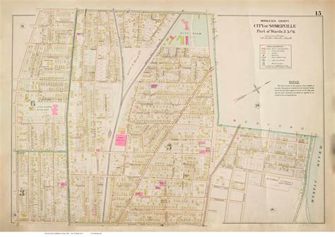 Plate 15 Somerville Parts Of Wards 35 And 6 1900 Old Street Map Reprint Middlesex Co