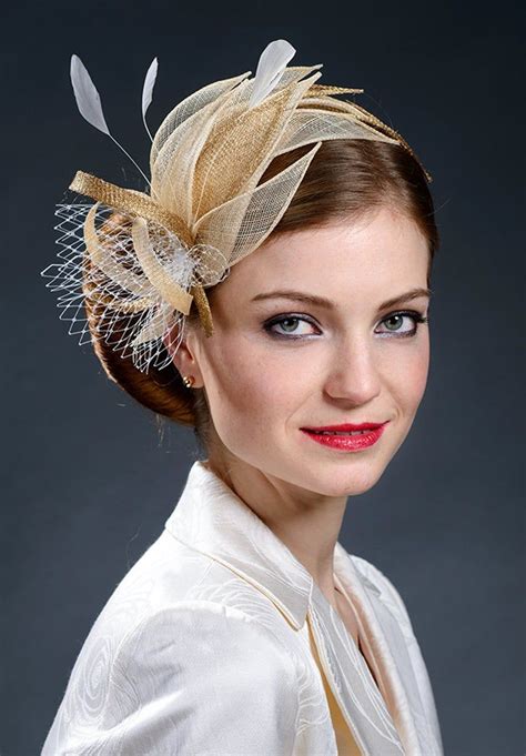 Champagne And Golden Fascinator For Your Special Occasions Etsy In