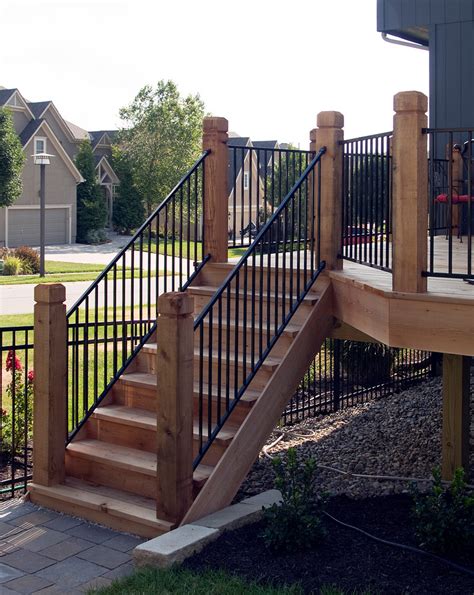 Lamb Cedar Deck In Kc With Stamped Concrete Patio Firepit