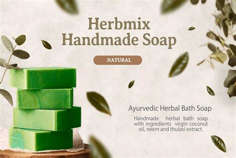 Kerala Ayurvedic Handmade Herbal Bath Soap With Virgin Coconut Oil