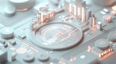 Strategic Stock Market Analysis in 3D Rendering on Silver Background ...