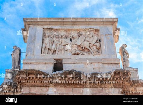 Arch Of Constantine Or Arco Di Costantino Or Triumphal Arch In Rome