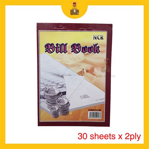 NCR BILL BOOK With Numbering 30sheets X 2ply 88mm X 127mm Shopee