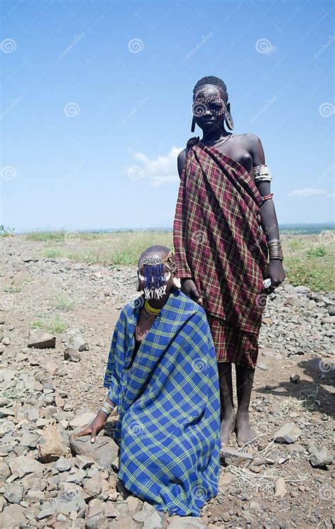 Mursi Tribe Woman At Omo Valley Ethiopia Editorial Photography Image