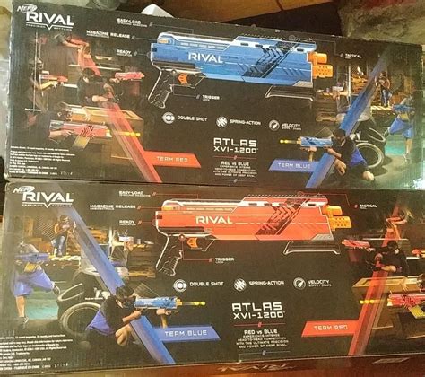 Nerf Rival Atlas Xvi 1200 Blaster Team Blue Red Toy Gun New 興趣及遊戲