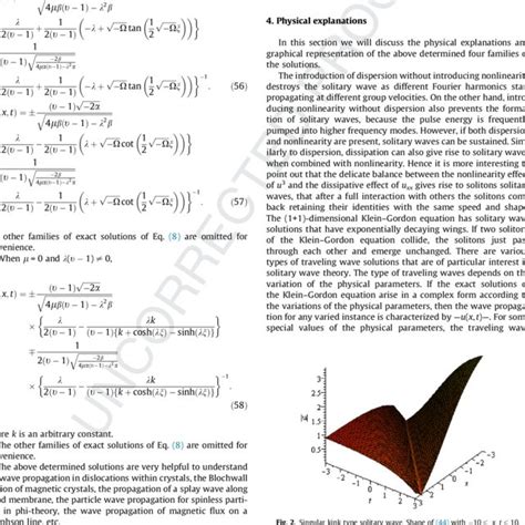 Topological kink type solitary wave Shape of 19 with À10 6 x t 6 10