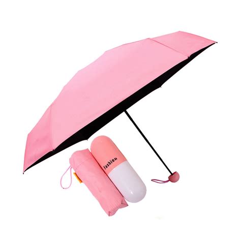 Taffeta Capsule Umbrella For Women Pink