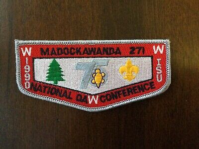 Madockawanda OA Lodge 271 Mint 1990 NOAC OA 75th Anniversary Flap Patch