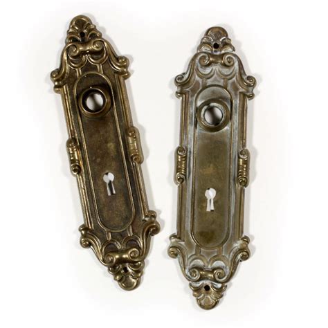 Elegant Antique Brass Door Hardware Set â€œmeridianâ€ By Yale And Towne C 1910 Ndks130 For Sale