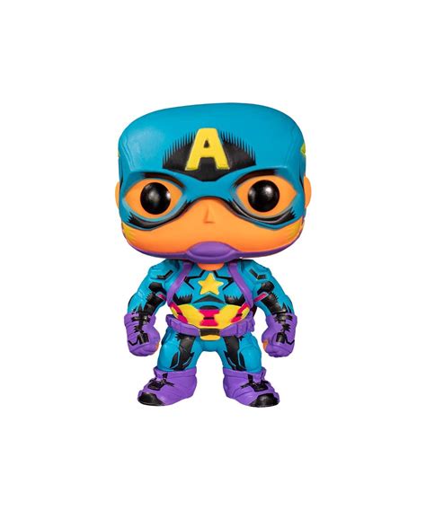 בובת פופ Funko Pop Marvel Black Light Captain America GITD