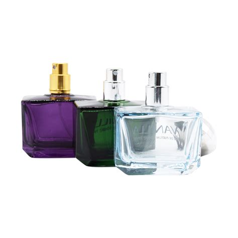 Ml Square Refillable Glass Perfume Bottle Custom Color And Logo