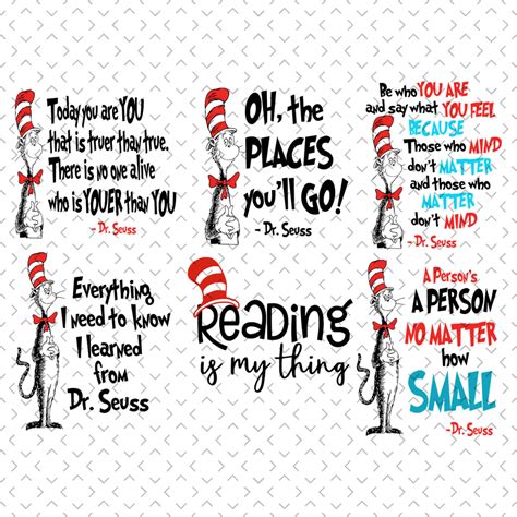 Dr Seuss Quotes Svg Bundle Dr Seuss Svg Dr Seuss Quotes Q Inspire Uplift