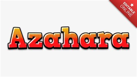 Azahara Comic Font Text Effect Generator