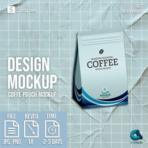 Jual JASA DESAIN PRODUK MOCKUP DESAIN KEMASAN KANTONG KOPI COFFE