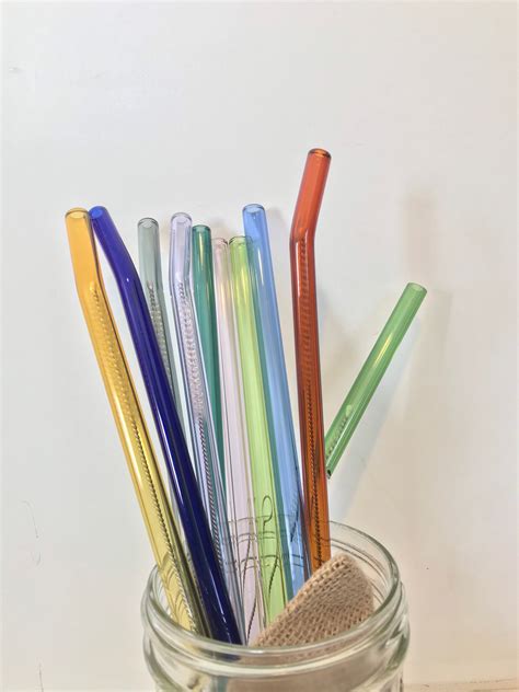 Colored Glass Straw Choose Your Color Reusable Straws Eco Friendly Straws Colored Straws