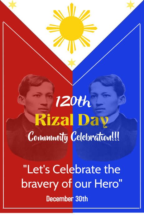 Rizal Day Poster Template Postermywall