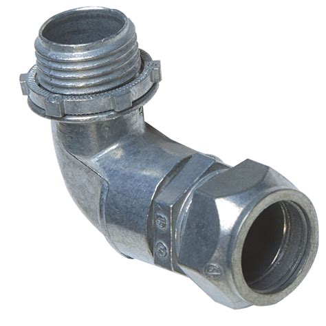 Sigma Proconnex 34 In 90 Degree Electrical Emt Die Cast Zinc Compression Connector Conduit