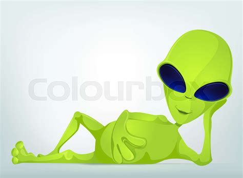 Funny Alien Cartoon Illustration | Stock image | Colourbox