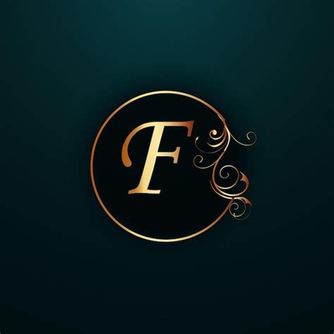 Premium Vector Creative F Letter Logo Design With Golden Color