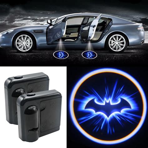 1Pair LED Car Door Welcome Light Laser Projector Logo Batman Shadow