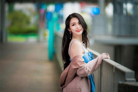 K Asian Bokeh Pose Brunette Girl Cute Hair HD Wallpaper Rare Gallery