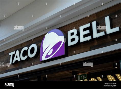 Sign For The Fast Food Brand Taco Bell On 1st July 2024 In London
