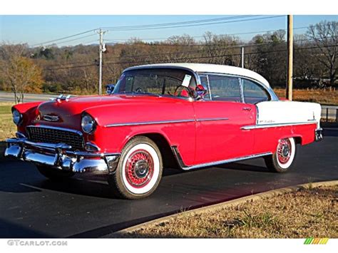 1955 Redwhite Chevrolet Bel Air 2 Door Hard Top 57539782 Photo 72