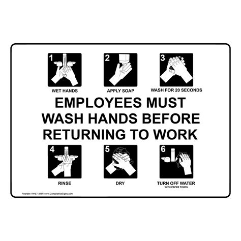 Hand Washing Signs Instructions