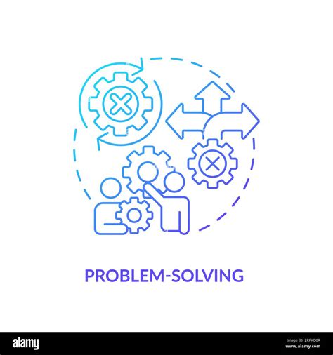 Problem Solving Blue Gradient Concept Icon Stock Vector Image And Art Alamy