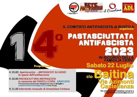 Castellanza Baitina la Pastasciutta antifascista è servita Rete55