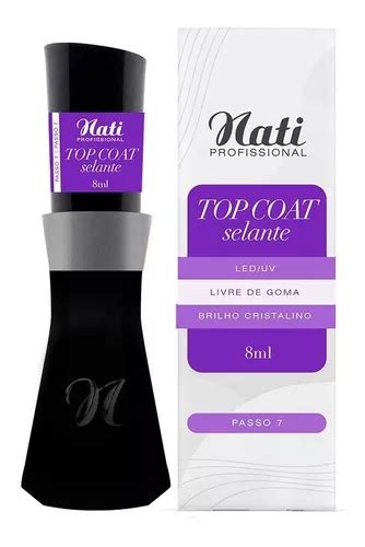 Nati Top Coat Selante Led Uv Finalizador Brilho Cristalino MercadoLivre