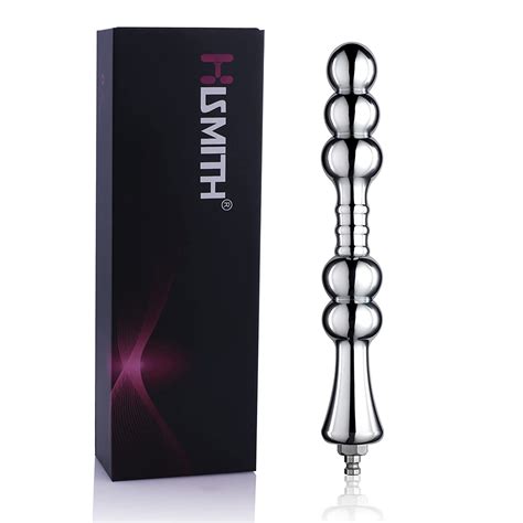 Hismith 8 2 Metal Bead Anal Dildo Smooth Aluminium Anal Wand With