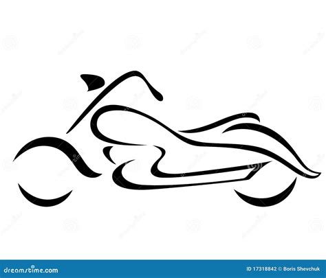 Motorcycle Silhouette For Emblem. Stock Photography - Image: 17318842