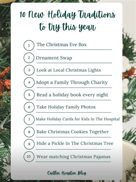 10 Holiday Traditions To Try This Year Caitlin Houston