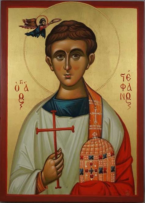 Handmade Mounted Icon St Stephen The Protomartyr The First Etsy