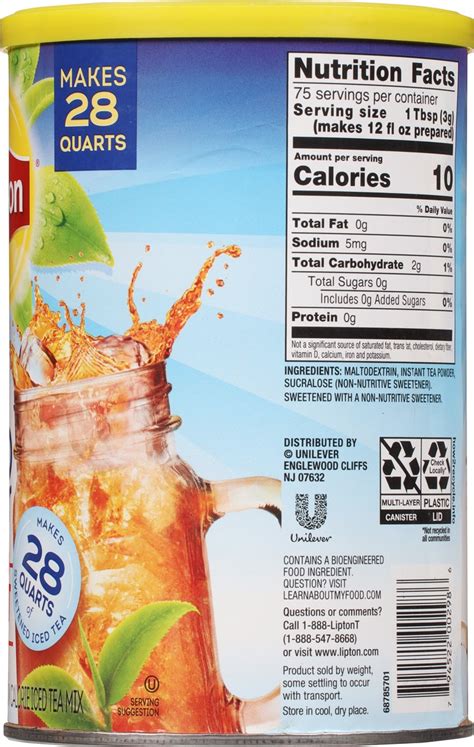 Lipton Low Calorie Zero Sugar Southern Sweet Iced Tea Mix 7 4 Oz 7 4 Oz Shipt