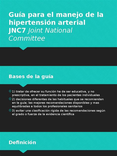 Guía Para El Manejo De La Hipertensión Arterial