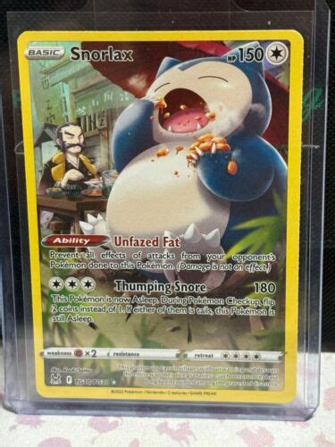 Pokémon TCG Snorlax Lost Origin Trainer Gallery Tg10 Tg30 Holo Ultra