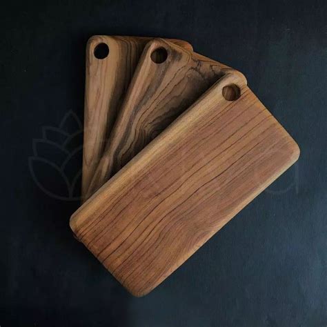 Jual Talenan Telenan KAYU JATI MAHONI 30cmx14cm Wooden Cutting Board