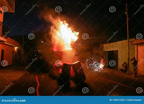 The Burning Of The Devil Guatemalan Christmas Season Celebration