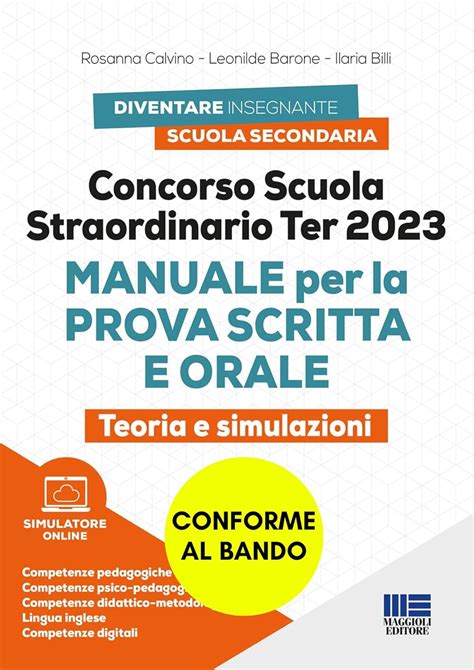 Concorso Scuola Straordinario Ter 2023 Manuale Per La Prova Scritta E Orale Con Teoria E