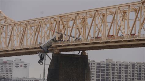 Semitruck Dangles Off Second Street Bridge