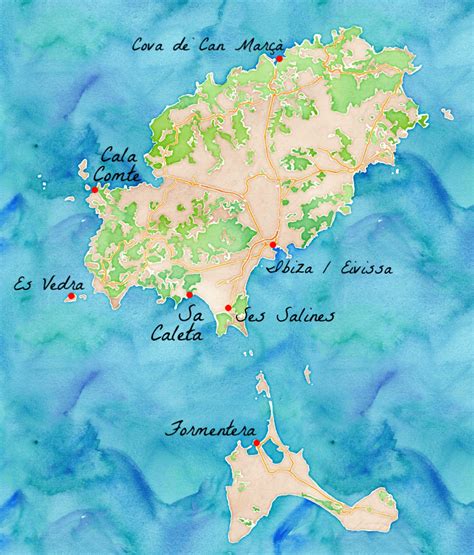 Ibiza Carte Touristique Voyage Carte Plan