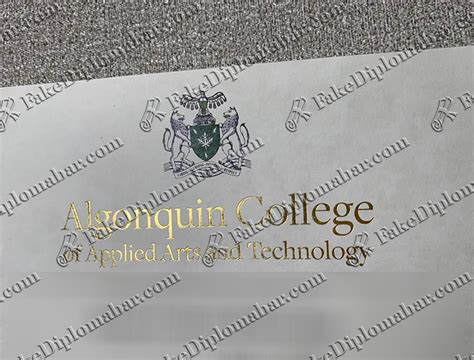 Buy Fake Algonquin College Of Applied Arts And Technology Diploma