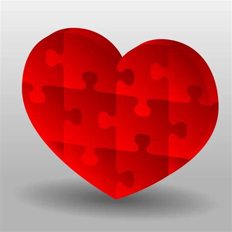 Heart With Puzzle Pieces Stock Vector Image By ©yupiramos 249842368