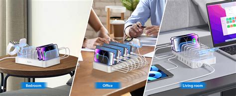 Amazon SooPii 8 Port USB C Charging Station For Multiple Devices