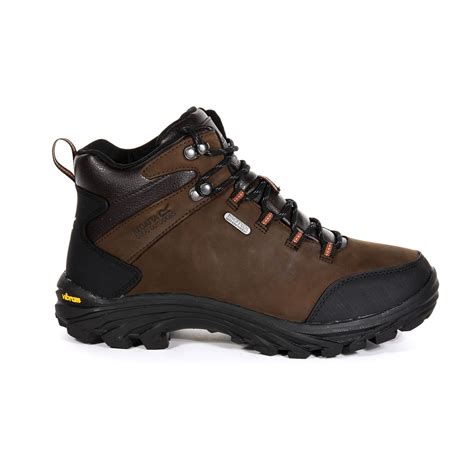 Regatta Burrell Leather Waterproof Walking Boot Peat Sportsdirect