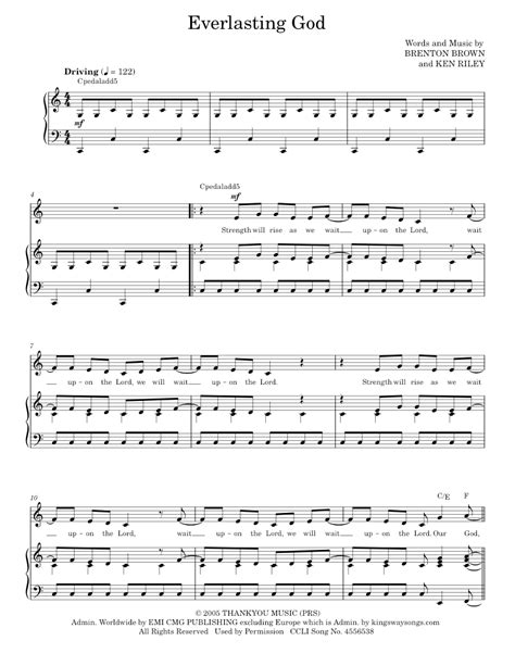 Play Official Version Of Everlasting God Sheet Music By Brenton Brown Chris Tomlin Lincoln