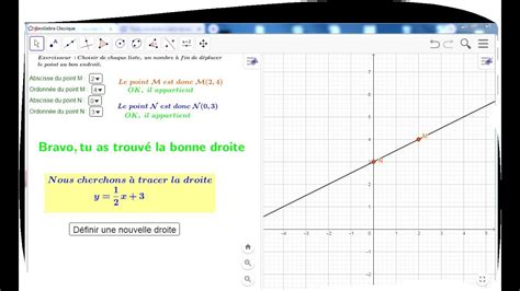 S entraîner à tracer une droite à partir de son équation réduite YouTube