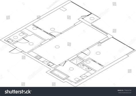 Architectural Drawing Layout Vector Illustration Stock Vector (Royalty ...